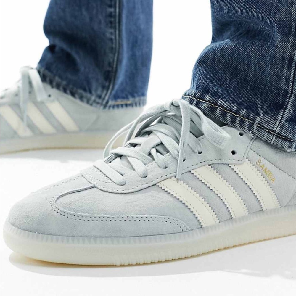 Adidas Orginals Samba chalk and silver, brand new in a box, size men 5 - Picture 4 of 12